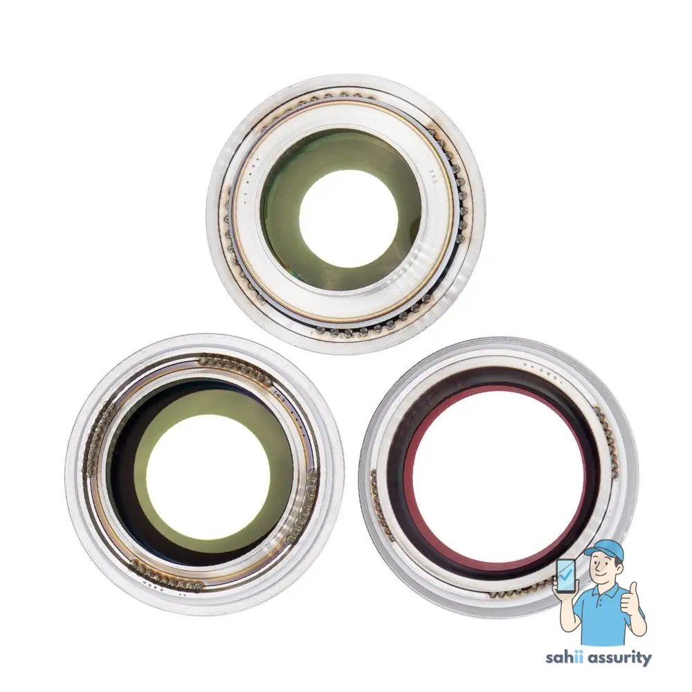 Camera Lens Glass with Frame for Apple iPhone 13 pro Silver thumbnail